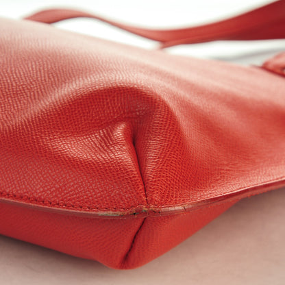 Chanel Grained Calfskin Shopping Tote Red 10 of 12