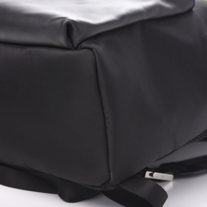 Fendi Nylon Vitello Liberty Vitello Dolce Monster Eyes Rounded Backpack Black Sunflower 8 of 8