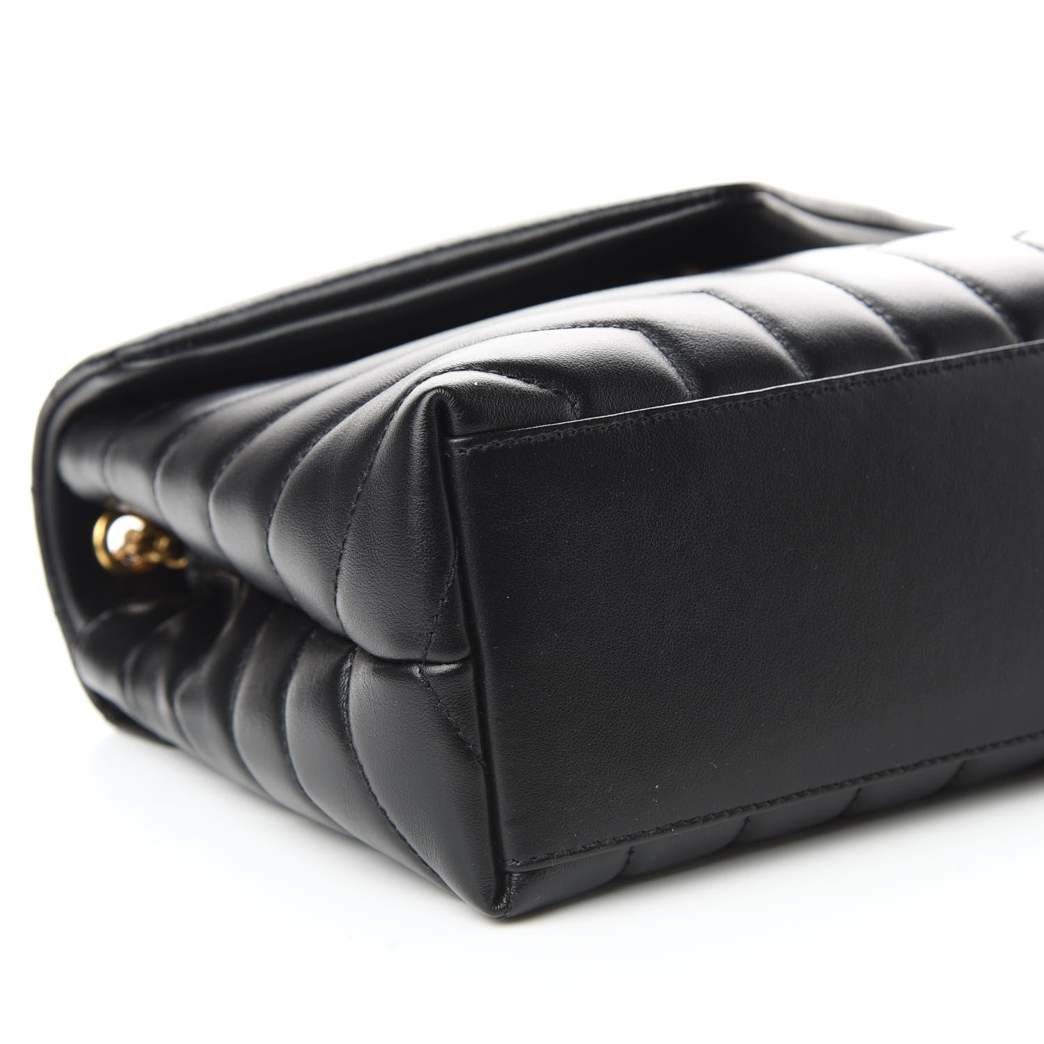 Saint Laurent Calfskin Y Quilted Monogram Small Loulou Chain Satchel Black 7 of 10