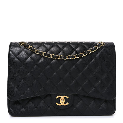Chanel Caviar Quilted Maxi Double Flap Black 1 of 12