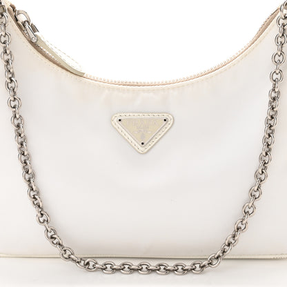 Prada Nylon Re-Edition 2005 Shoulder Bag White 8 of 12