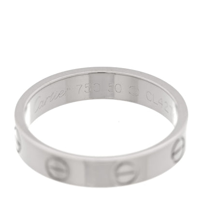 Cartier 18K White Gold 3.5mm LOVE Wedding Band Ring 50 5.25 4 of 4