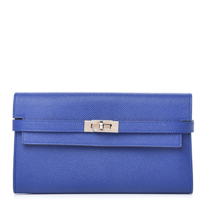 Hermes Epsom Kelly Longue Wallet Bleu Electrique 1 of 12