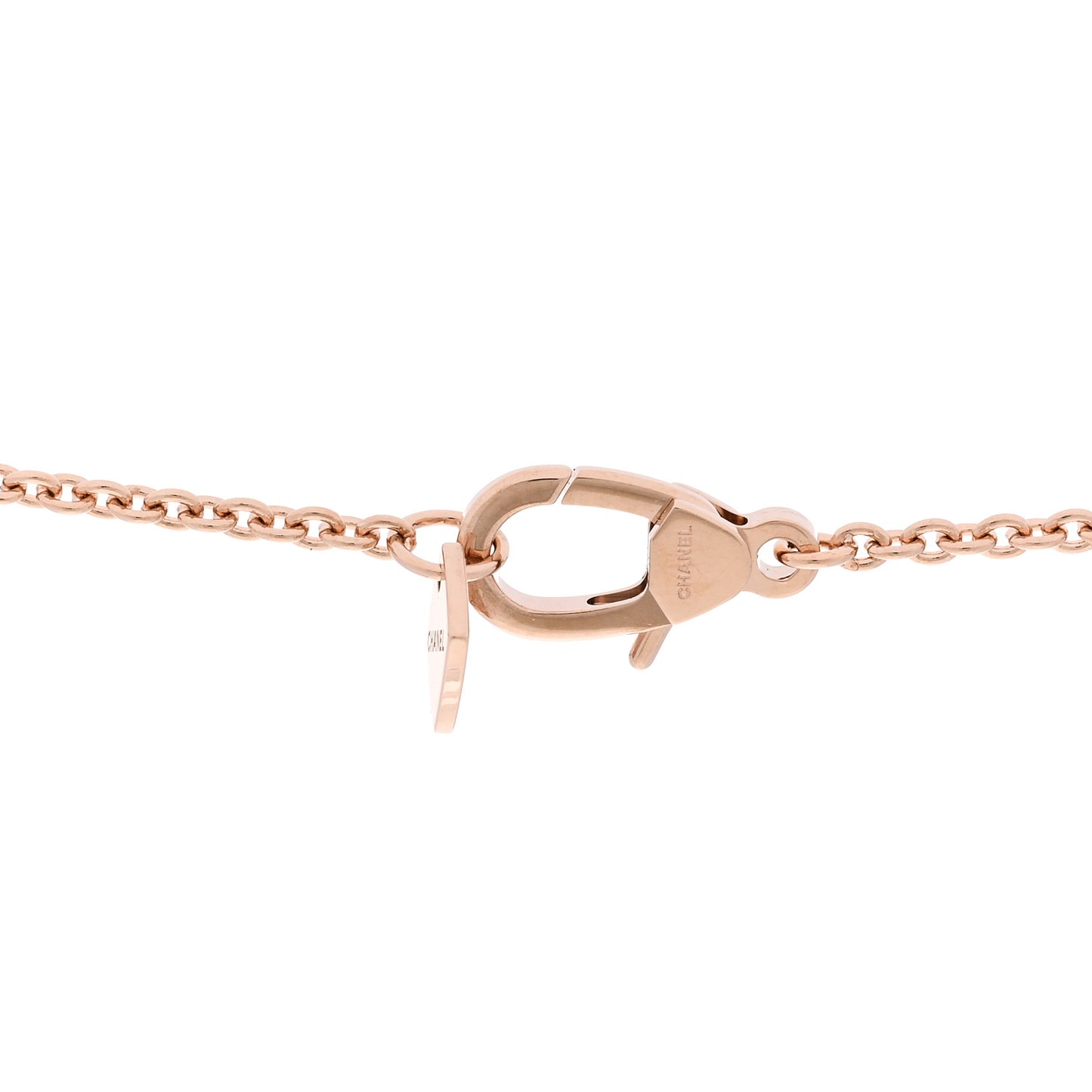 18K Beige Gold Diamond Coco Crush C Necklace