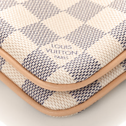 Louis Vuitton Damier Azur Double Zip Pochette 7 of 9