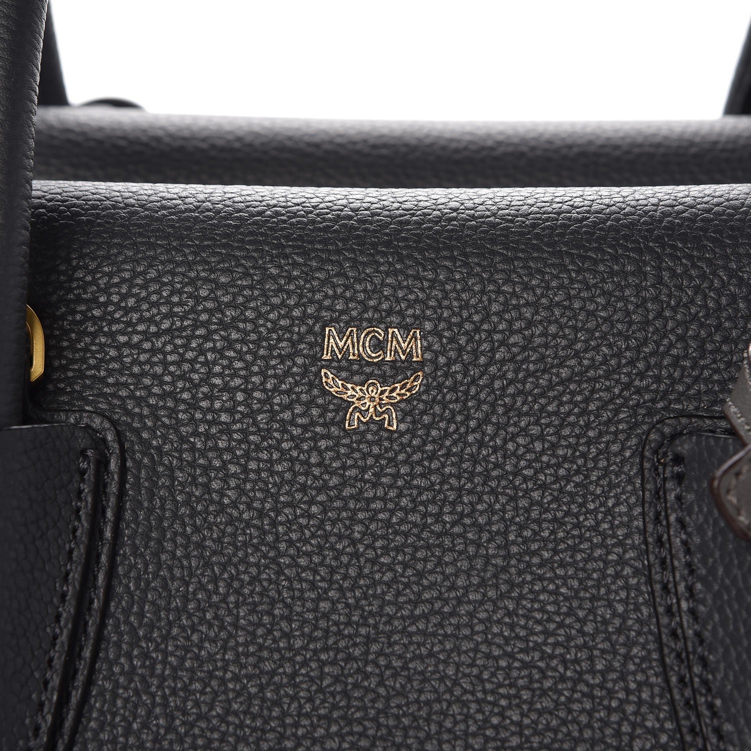 MCM Grained Calfskin Medium Milla Tote Phantom Grey 12 of 22