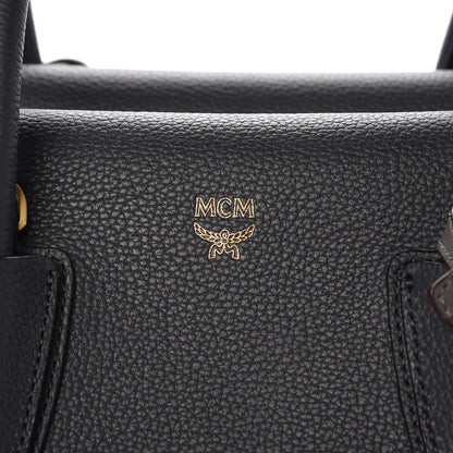 MCM Grained Calfskin Medium Milla Tote Phantom Grey 12 of 22