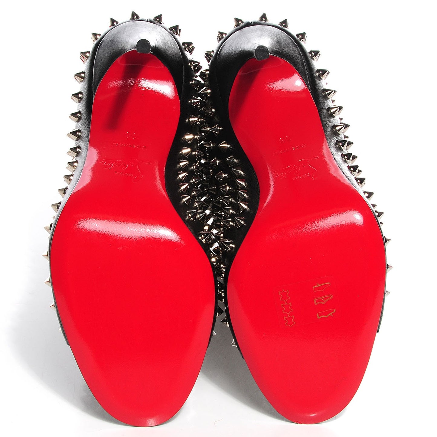 Nappa Guerilla 120 Spiked Open Toe Booties 38 Black