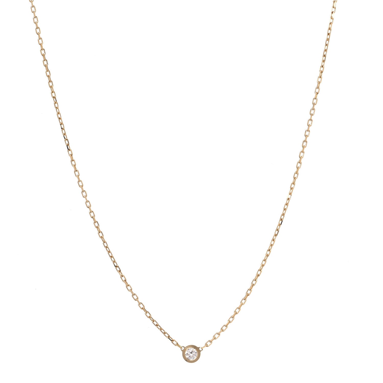 Cartier 18K Yellow Gold Diamond SM D'Amour Pendant Necklace 1 of 5