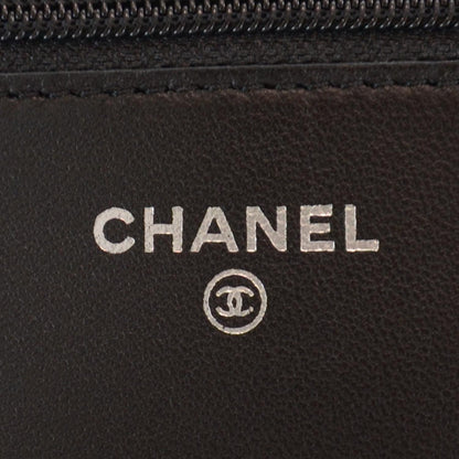 Chanel Lambskin Quilted Wallet On Chain Black 5 of 8