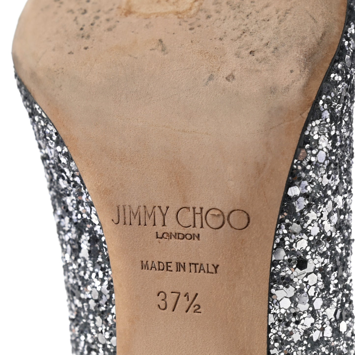 Coarse Glitter Degrade Pointy Toe Romy 100 Pumps 37.5 Navy Silver