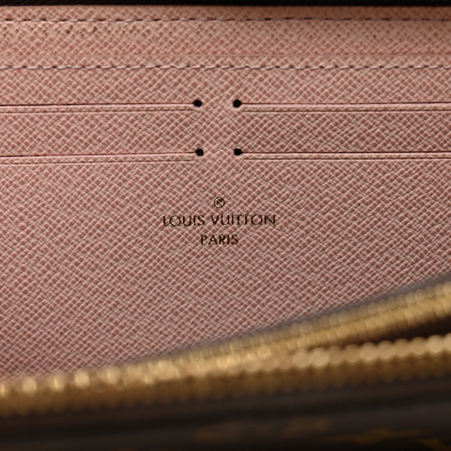 Monogram Clemence Wallet Rose Ballerine