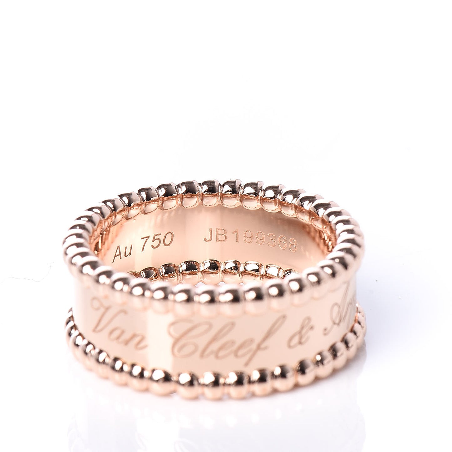 18K Rose Gold Perlee Signature Ring 51 5.75