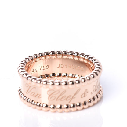 Van Cleef & Arpels 18K Rose Gold Perlee Signature Ring 51 5.75 5 of 6
