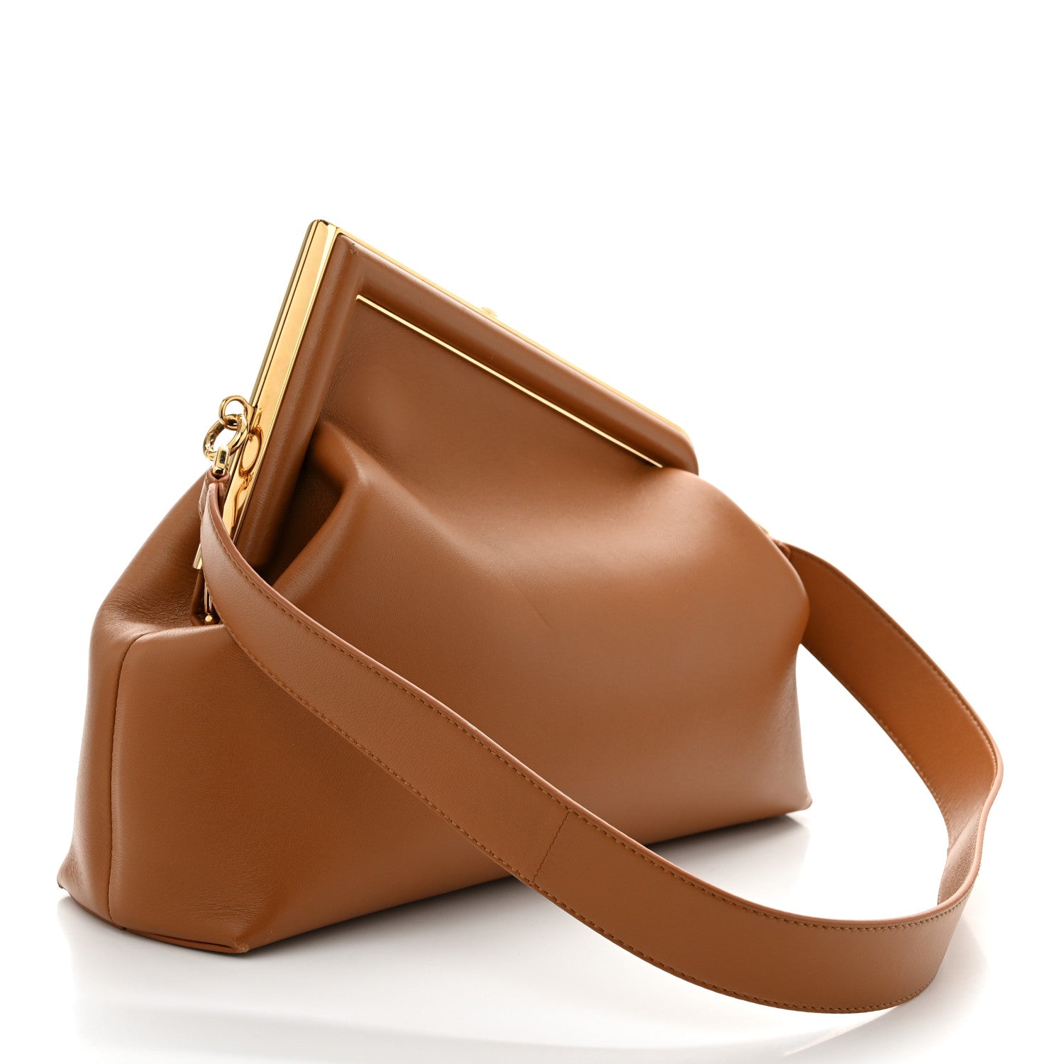 Fendi Shiny Nappa Medium Fendi First Caramello 3 of 14