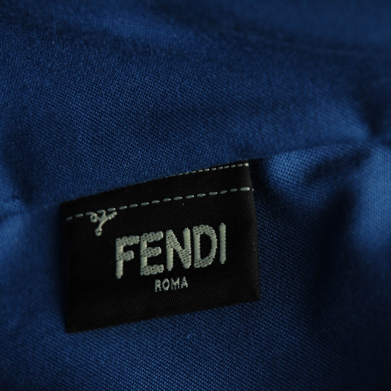 Fendi Vitello Elite Cuoio Monster Buggies Medium Roll Tote Black Multicolor Blue Cobalto 7 of 8