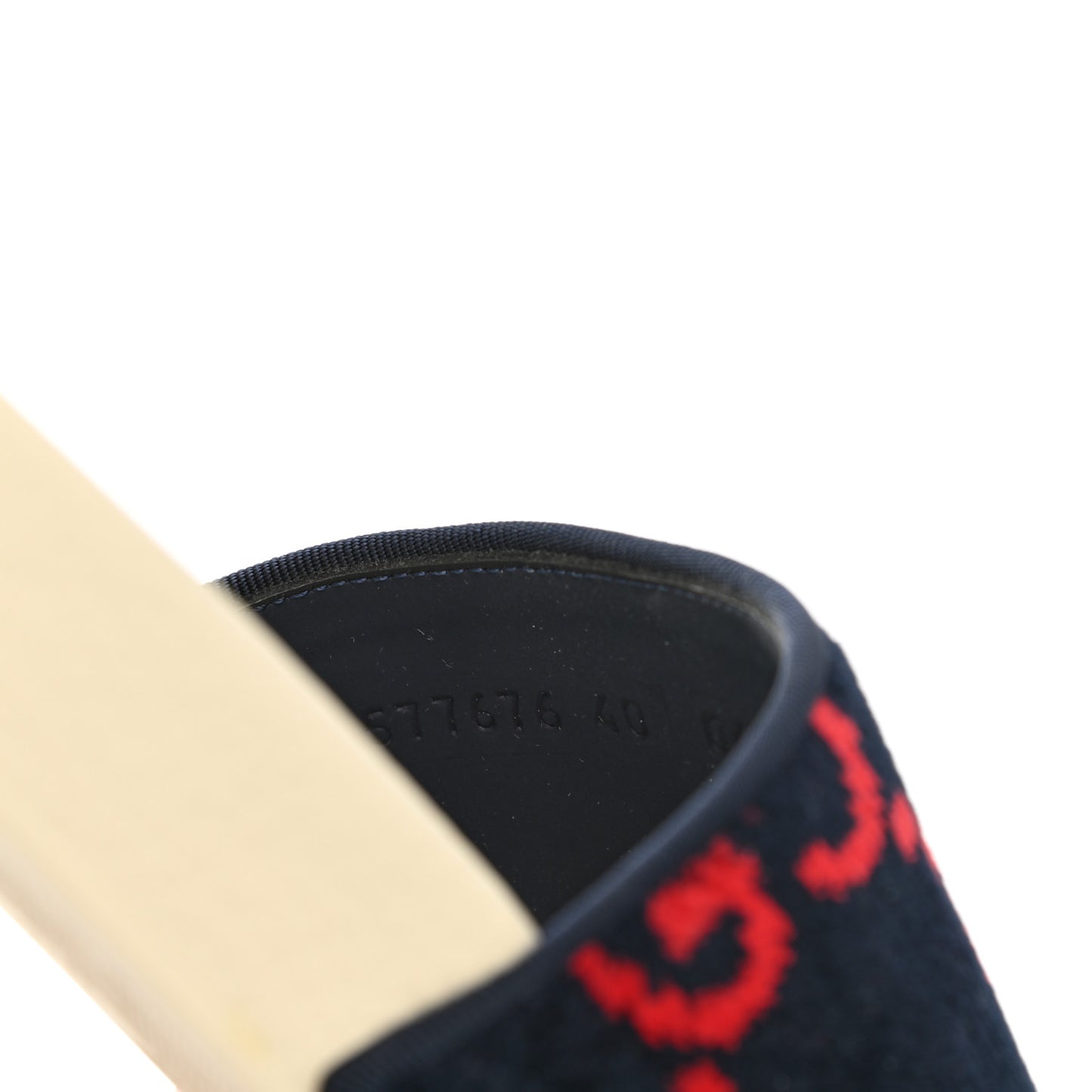 Terry Cloth GG Monogram Slide Sandals 40 Blue Red