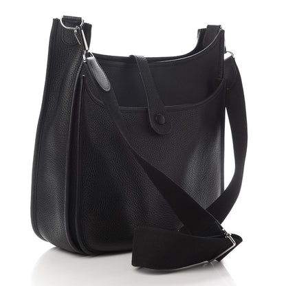 Hermes Taurillon Clemence Evelyne III GM Black 2 of 9