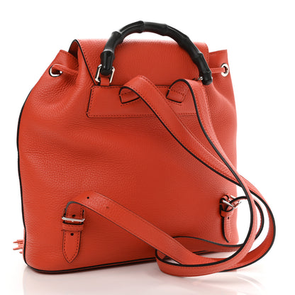 Gucci Cellarius Calfskin Medium Bamboo Backpack New Dark Orange 3 of 10