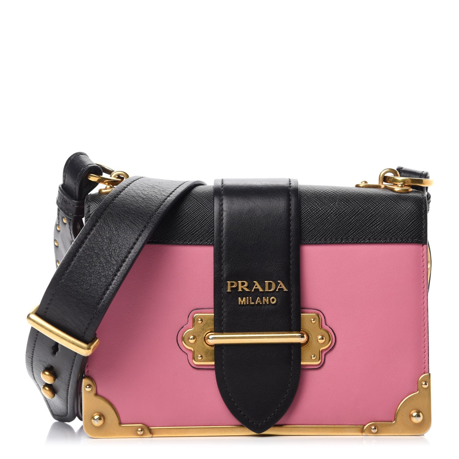 Prada City Calf Saffiano Cahier Bag Geranio Black 1 of 10