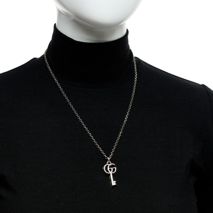 Gucci Sterling Silver Double G Key Pendant Necklace 2 of 6