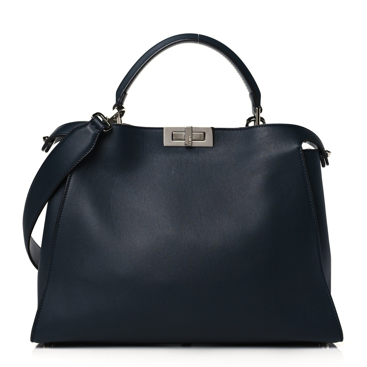 Vitello Tahiti Burro Large Peekaboo Iconic Essentially Satchel Blue Notte Grigio Perla