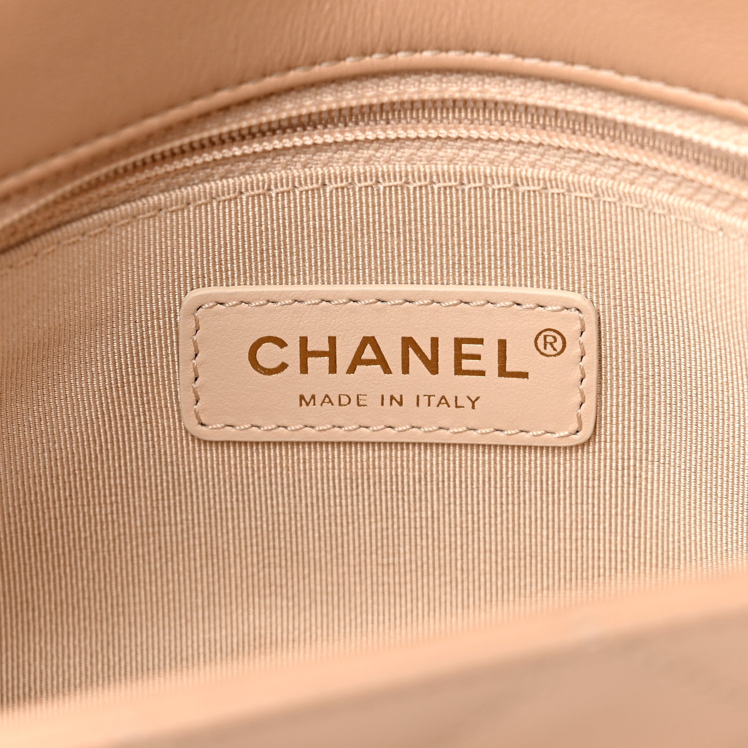 Chanel Calfskin Quilted Small Enchained Flap Beige 6 of 10