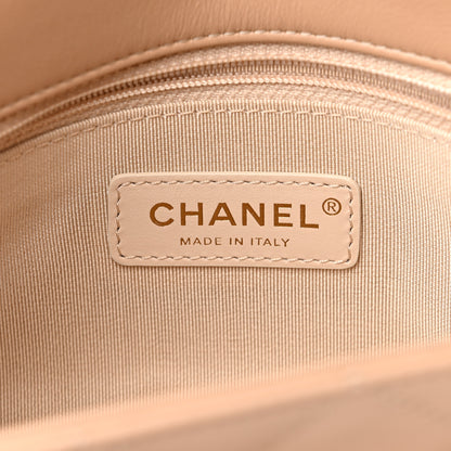 Chanel Calfskin Quilted Small Enchained Flap Beige 6 of 10