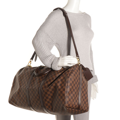 Louis Vuitton Damier Ebene Keepall Bandouliere 55 2 of 7