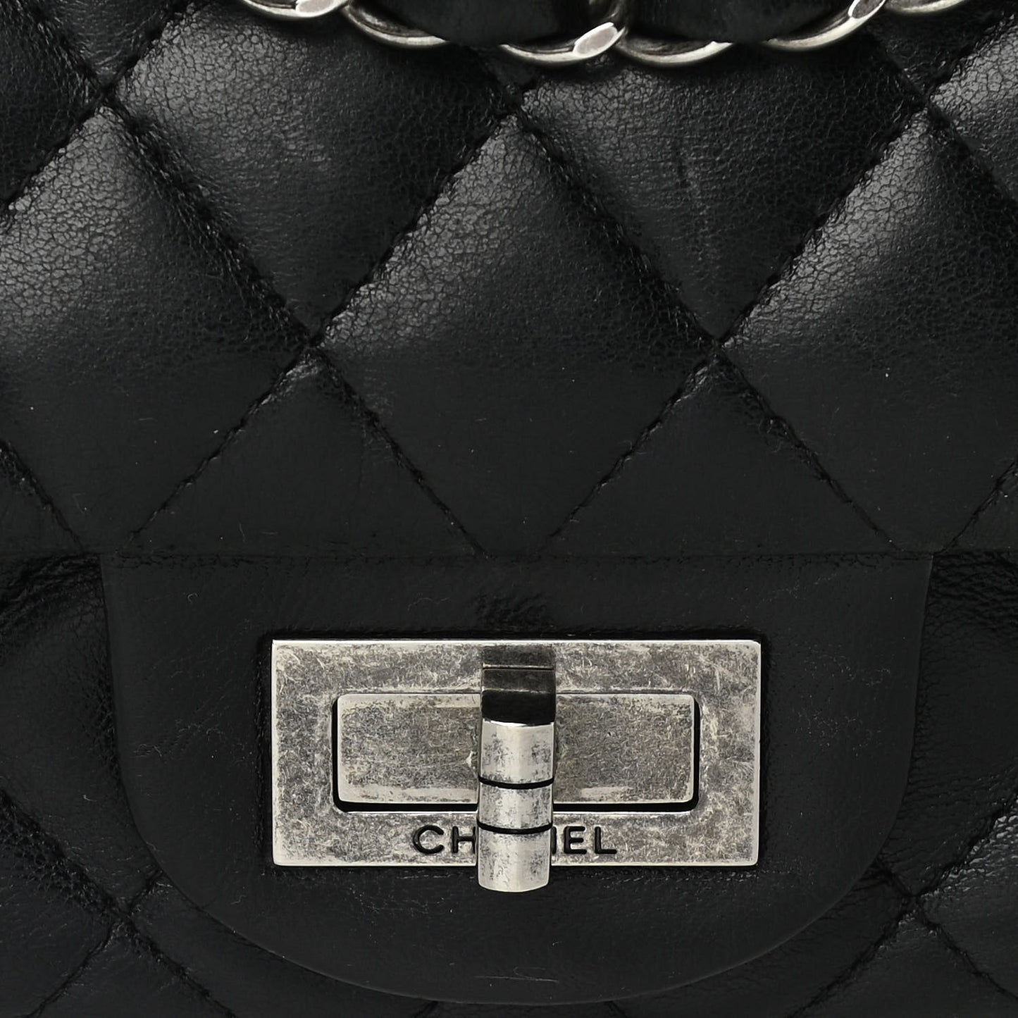 Lambskin Quilted Medium Hybrid Reissue Flap Black