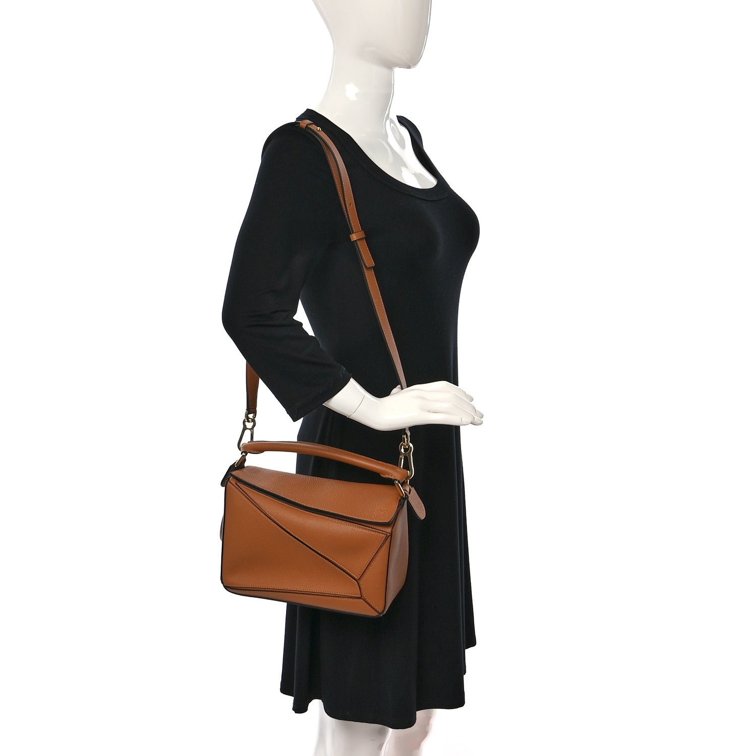 Loewe Soft Grained Calfskin Small Puzzle Bag Light Caramel 2 of 8