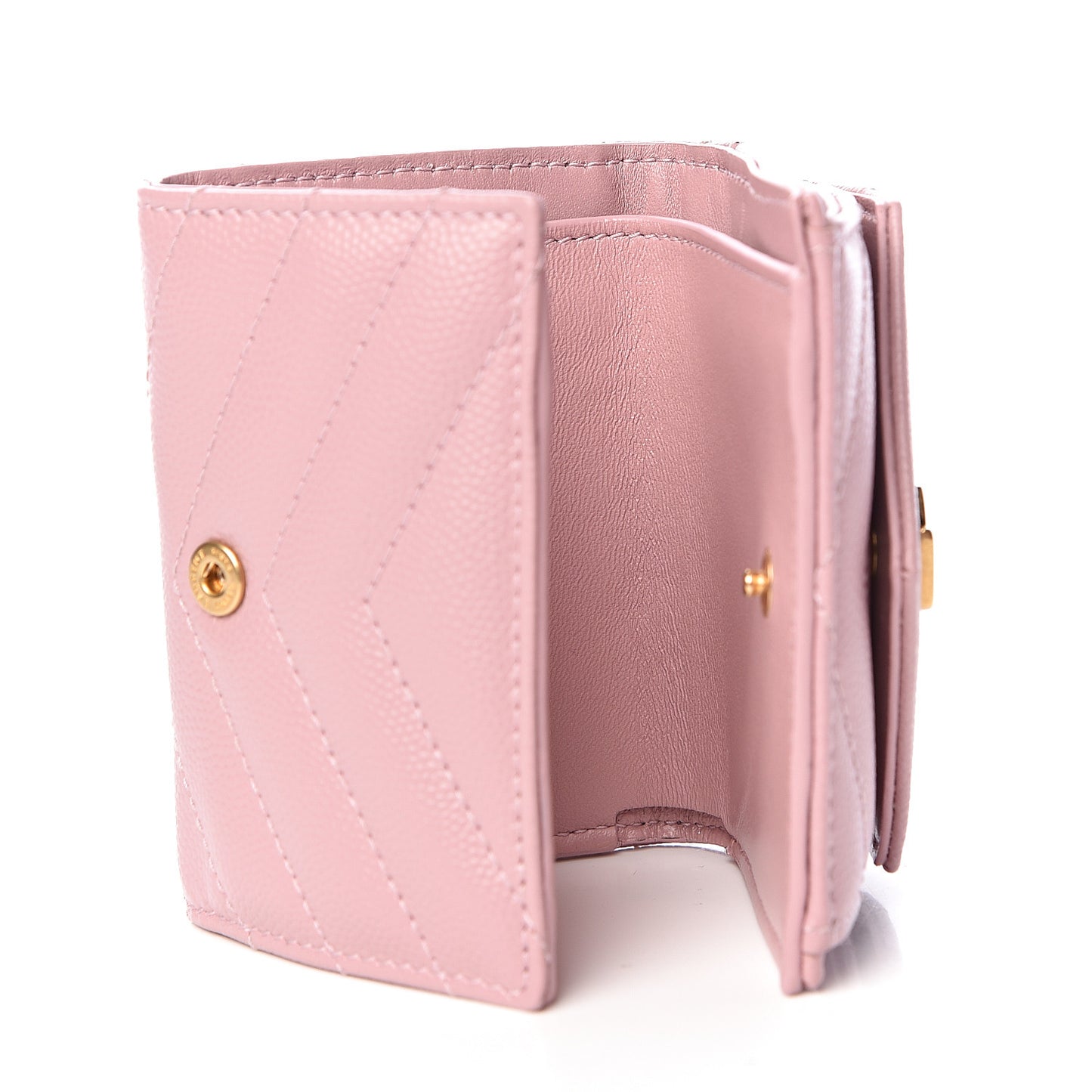 Grain De Poudre Matelasse Chevron Monogram Tiny Wallet Tender Pink