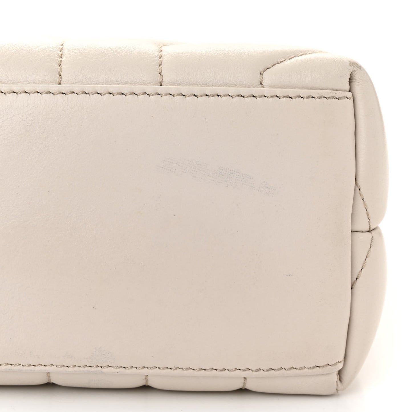 Calfskin Y Quilted Monogram Small Loulou Chain Satchel Ivory