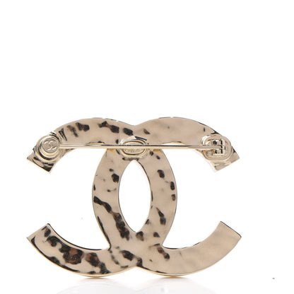 Chanel Baguette Crystal Logo CC Brooch Gold 3 of 4