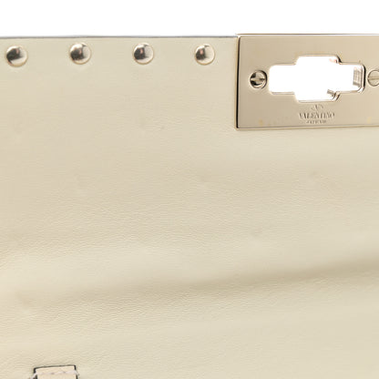 Valentino Garavani Lambskin Rockstud Spike Wallet on Chain Light Ivory 10 of 10