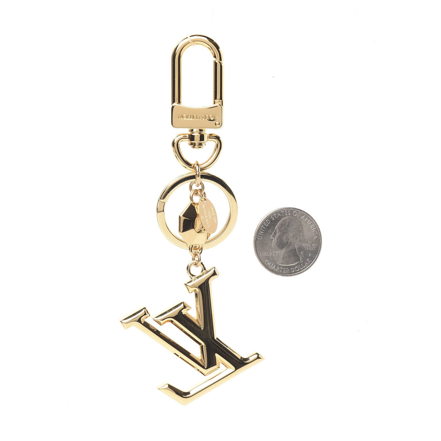 Louis Vuitton LV Facettes Bag Charm Key Holder Gold 2 of 3