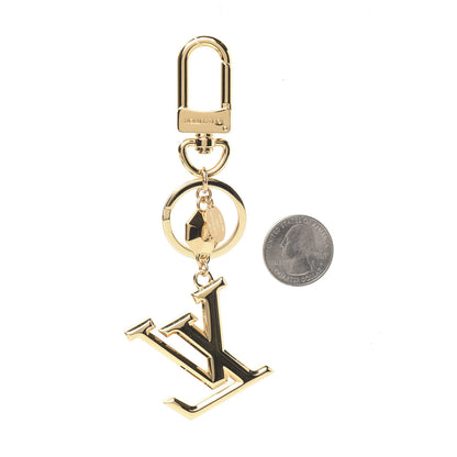 Louis Vuitton LV Facettes Bag Charm Key Holder Gold 2 of 3