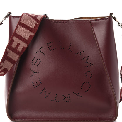 Stella McCartney Eco Alter Nappa Perforated Logo Mini Crossbody Wine 9 of 9