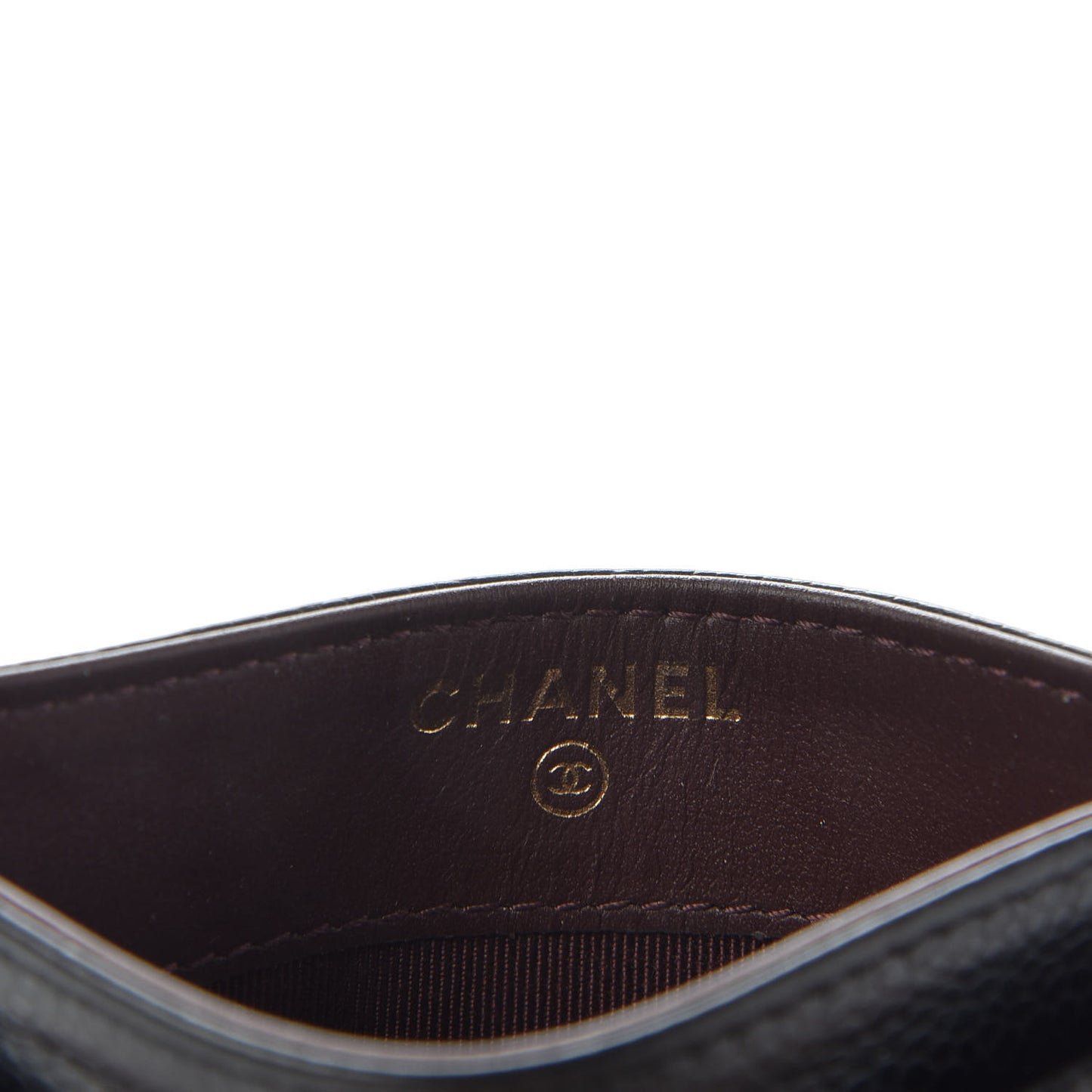 Caviar Quilted Card Holder Black