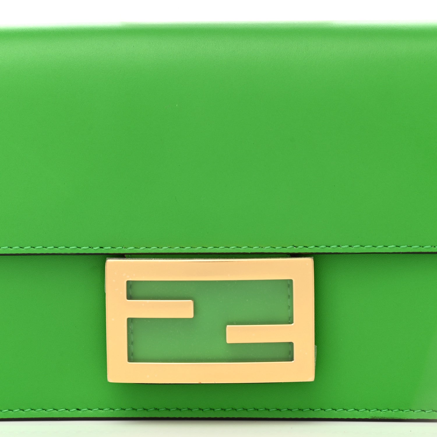 Fendi Vitello King Mini Flat Baguette Tomatillo 8 of 12