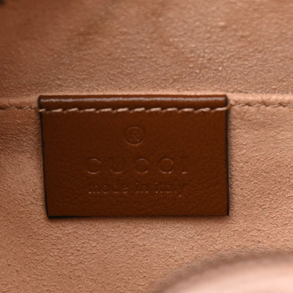 Gucci Glazed Calfskin Matelasse Diagonal Mini GG Marmont Chain Shoulder Bag Cuir 8 of 10