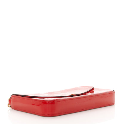 Louis Vuitton Vernis Felicie Pochette Chain Wallet Cherry 5 of 15