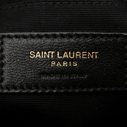 Saint Laurent Grain De Poudre Matelasse Chevron Quilted Round Vinyle Camera Bag Rouge Legion 6 of 10