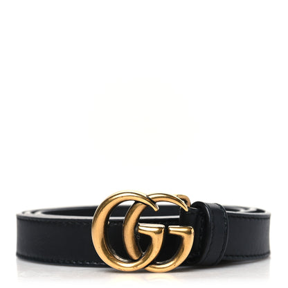 Gucci Calfskin Double G 20mm Belt 85 34 Black 1 of 7