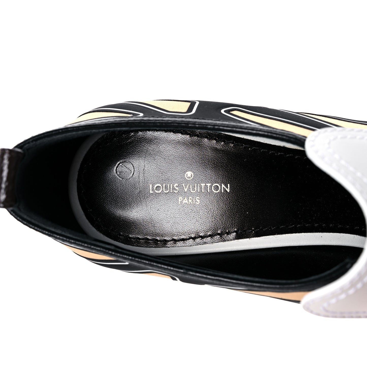 Calfskin Swift Loafers 39 Black White