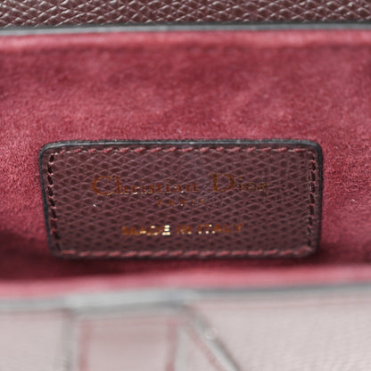 Christian Dior Grained Calfskin Mini Saddle Bag Plum 6 of 10