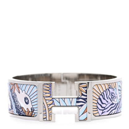 Hermes Enamel Print Animaux Camoufles Clic Clac H Bracelet PM Lilas 1 of 4