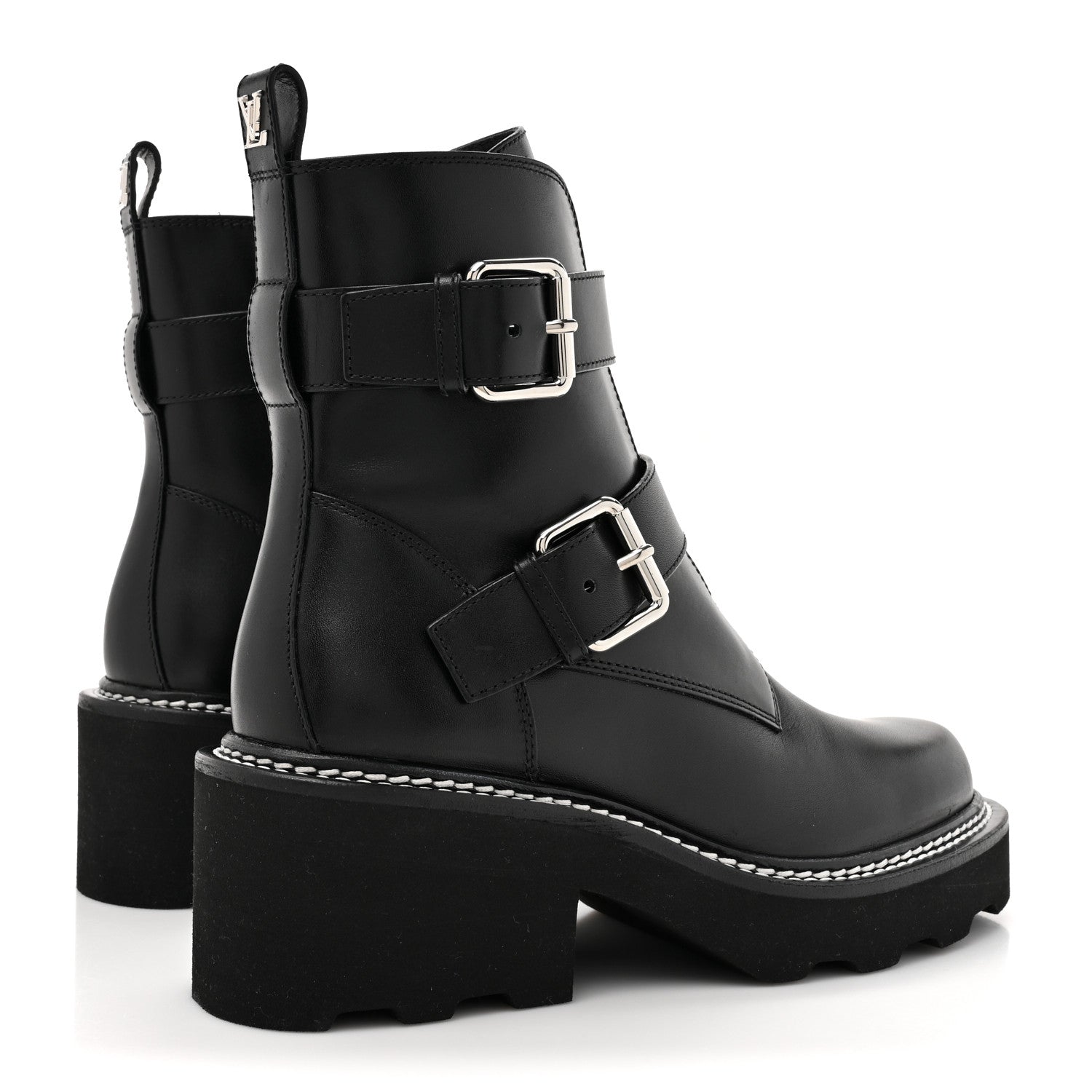Louis Vuitton Calfskin Beaubourg Ankle Boots 36 Black 5 of 10