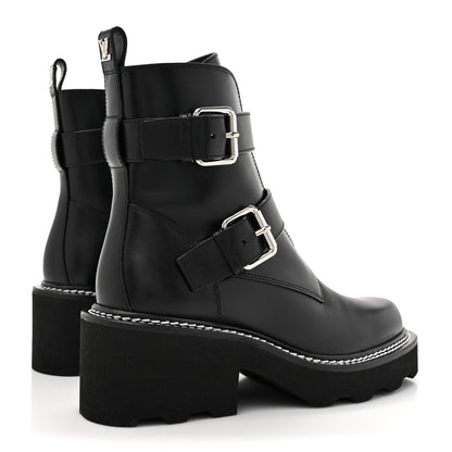 Louis Vuitton Calfskin Beaubourg Ankle Boots 36 Black 5 of 10