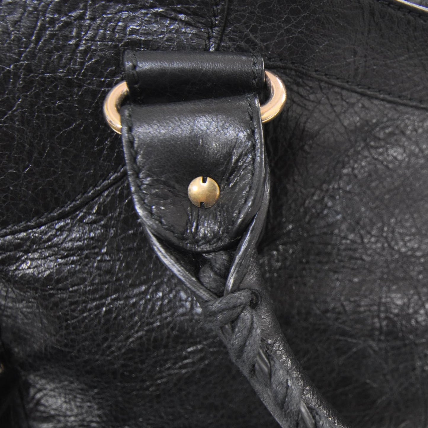 Agneau Rose Gold Hardware Giant City Black
